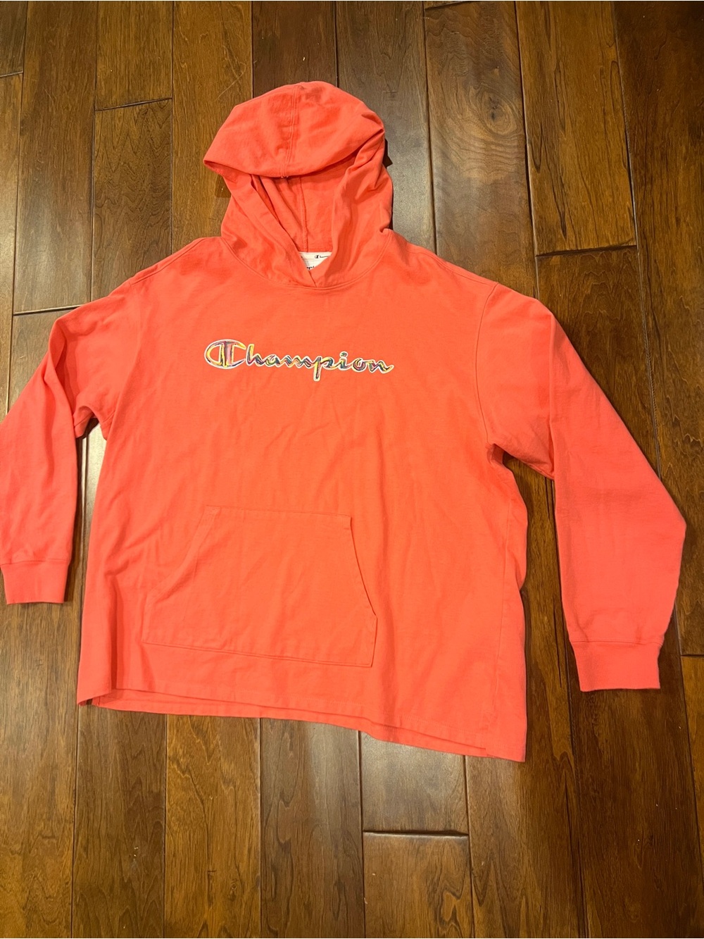 Champion womens Coral Hoodie tshirt